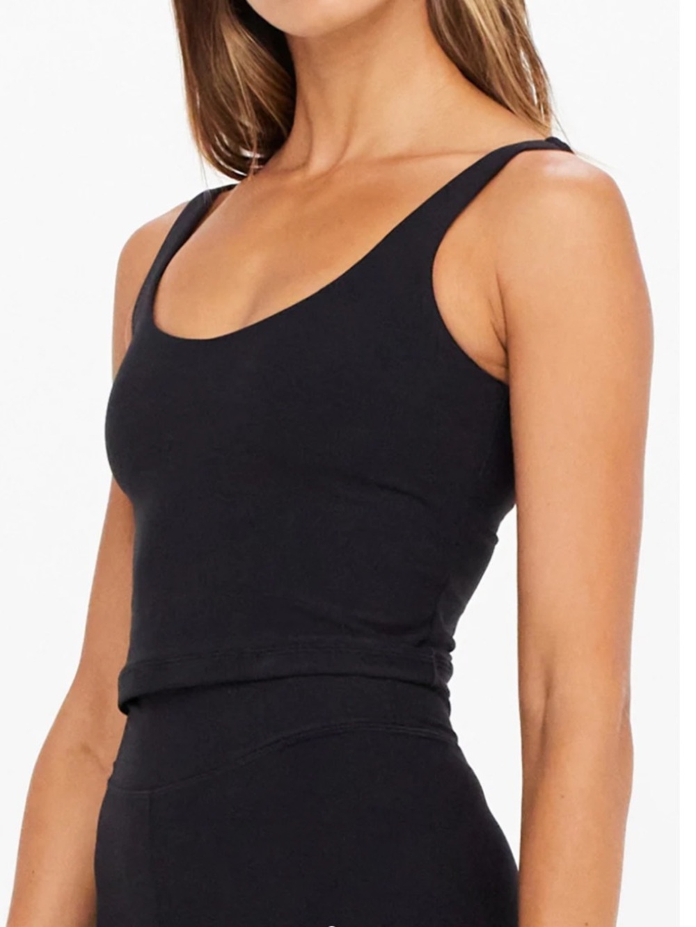 The Upside Black Workout Cropped Tank